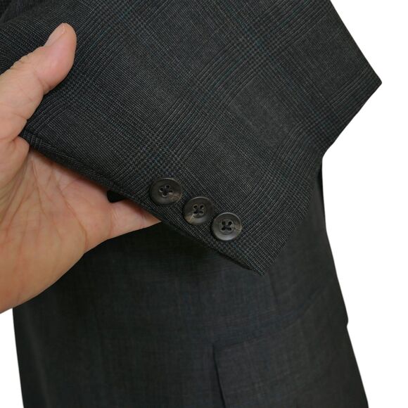 VTG Chaps Ralph Lauren Mens Suit 40R ? Blazer Jacket 34x32 Pants Gray Glen Plaid - Picture 5 of 16